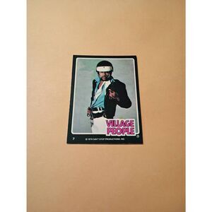 Vintage 1979 Village People Trading Card #7  Disco Era Vintage Music Collectible